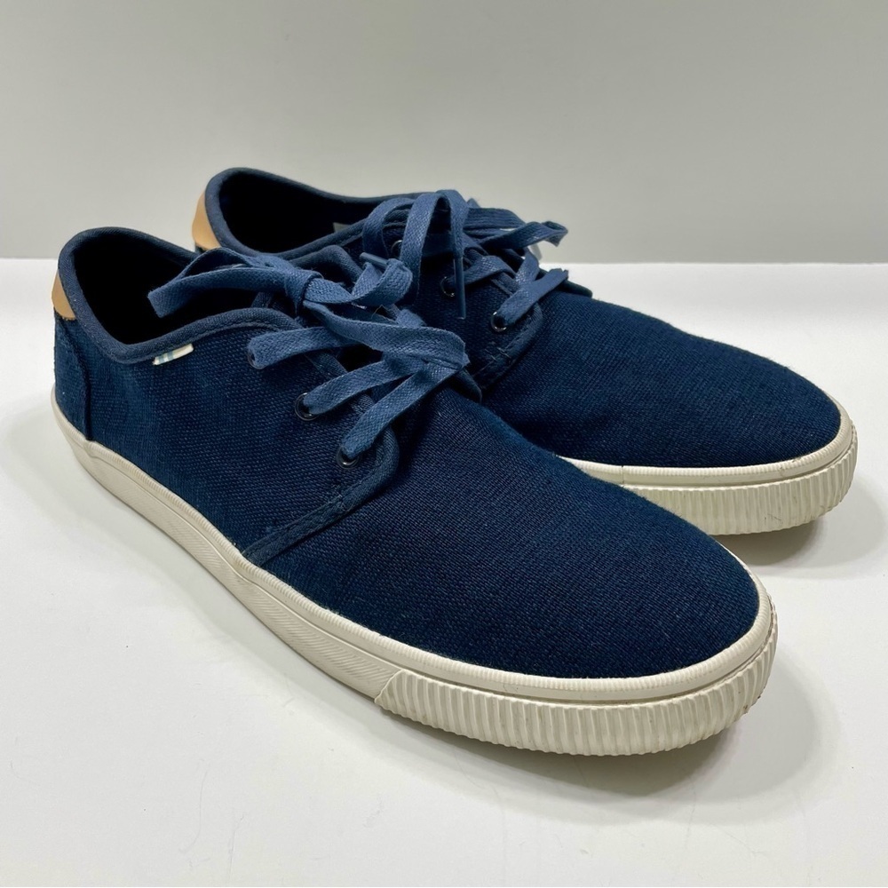 TOMS Men’s Carlo Canvas Sneakers Navy 7.5